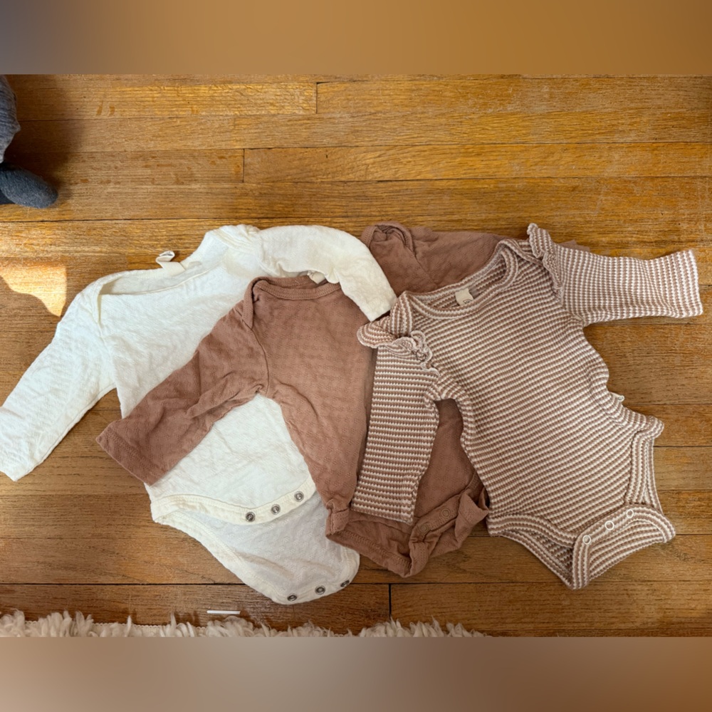Set of Neutral Baby Onesies